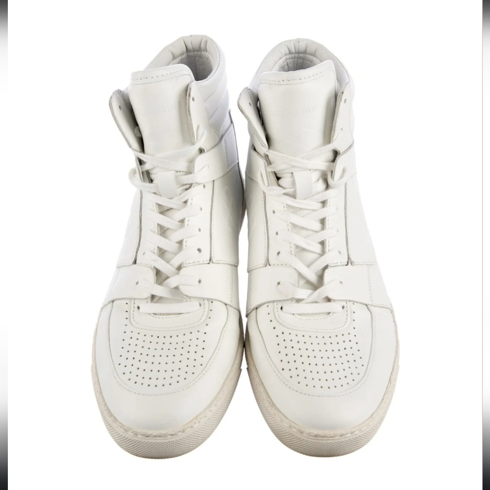 Anine Bing HAYDEN Women's White High-Top Leather Sneakers Sz 9 - Picture 7 of 9